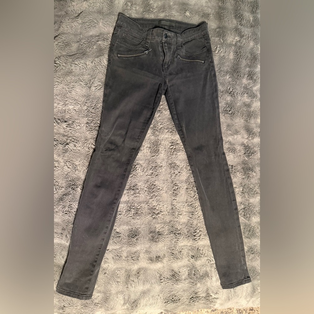Joe's Jeans Black black zipper detail Denim (size 27)
